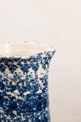 Load image into Gallery viewer, Handmade Stoneware Blue Spongeware Pitcher