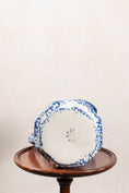 Load image into Gallery viewer, 19th Century Antique Victorian Ironstone Blue + White Spongeware Pitcher