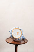 Load image into Gallery viewer, Vintage Blue + White Spongeware Pitcher by Bybee