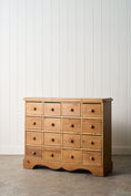 Load image into Gallery viewer, Antique English Pitch Pine 16-Drawer Apothecary Cabinet