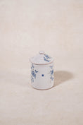 Load image into Gallery viewer, French Moustiers Blue & White Lidded Canister