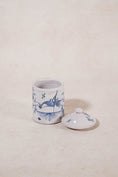 Load image into Gallery viewer, French Moustiers Blue & White Lidded Canister