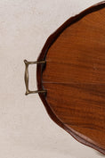 Load image into Gallery viewer, Edwardian Mahogany Scalloped Tray with Shell Inlay