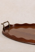 Load image into Gallery viewer, Edwardian Mahogany Scalloped Tray with Shell Inlay