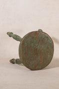 Load image into Gallery viewer, Antique Green Painted Milk Stool