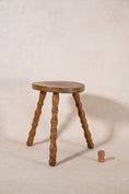 Load image into Gallery viewer, Antique Bobbin Leg Milk Stool
