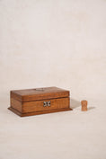 Load image into Gallery viewer, Antique Oak Box with Shield