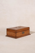 Load image into Gallery viewer, Antique Oak Box with Shield
