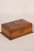 Load image into Gallery viewer, Antique Oak Box with Shield