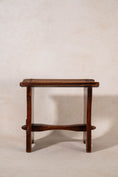 Load image into Gallery viewer, Antique Oak Slat Stool