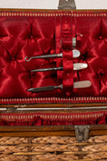 Load image into Gallery viewer, Antique Woven Sewing Box with Top Handle