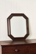 Load image into Gallery viewer, Antique English Octagonal Oak Mirror with Beveled Glass (c. 1930)