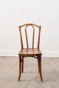 Load image into Gallery viewer, Vintage Bentwood Bistro Chair with Floral Carved Seat