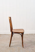 Load image into Gallery viewer, Vintage Bentwood Bistro Chair with Floral Carved Seat