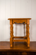 Load image into Gallery viewer, Antique Oak Joint Stool with Interesting Apron