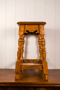 Load image into Gallery viewer, Antique Oak Joint Stool with Interesting Apron