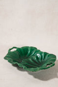 Load image into Gallery viewer, Copeland (c. 1860-1875) Green Majolica Overlapping Large Leaf Server