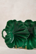 Load image into Gallery viewer, Copeland (c. 1860-1875) Green Majolica Overlapping Large Leaf Server