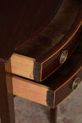 Load image into Gallery viewer, Antique English Mahogany Two-Drawer Side/Bedside Table