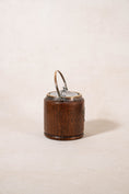 Load image into Gallery viewer, 19th Century English Oak Biscuit Barrel with Silver Plate Shield