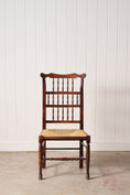 Load image into Gallery viewer, Set Of 8 Vintage Lancaster Spindle Rush Chairs