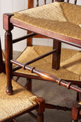 Load image into Gallery viewer, Set Of 8 Vintage Lancaster Spindle Rush Chairs