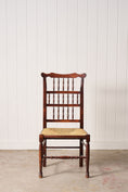 Load image into Gallery viewer, Set Of 8 Vintage Lancaster Spindle Rush Chairs