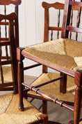 Load image into Gallery viewer, Set Of 8 Vintage Lancaster Spindle Rush Chairs