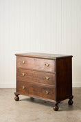 Load image into Gallery viewer, 18th Century 3-Drawer Oak Chest On Bun Feet