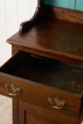 Load image into Gallery viewer, 19th Century Welsh Oak Dresser Base With Blue Painted Rack