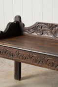 Load image into Gallery viewer, 19th Century Victorian Oak Carved Bench