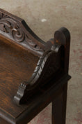 Load image into Gallery viewer, 19th Century Victorian Oak Carved Bench