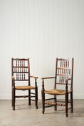 Load image into Gallery viewer, PAIR of 18th Century Lancaster Spindle Back Armchairs