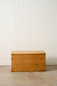 Load image into Gallery viewer, 19th Century English Pine Trunk with Exposed Joinery