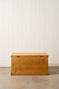 Load image into Gallery viewer, 19th Century English Pine Trunk with Exposed Joinery