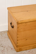 Load image into Gallery viewer, 19th Century English Pine Trunk with Exposed Joinery