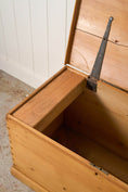 Load image into Gallery viewer, 19th Century English Pine Trunk with Exposed Joinery