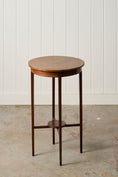 Load image into Gallery viewer, Edwardian Round Mahogany Side Table with Fine Bone Inlay