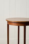 Load image into Gallery viewer, Edwardian Round Mahogany Side Table with Fine Bone Inlay
