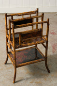 Load image into Gallery viewer, 19th Century English Burnt Bamboo Canterbury with Original Lacquer