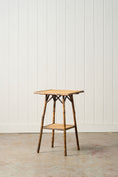 Load image into Gallery viewer, Antique Tortoise Bamboo Side Table with Original Seagrass