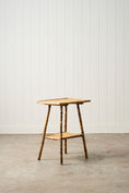 Load image into Gallery viewer, Antique Tortoise Bamboo Two-Tier Occasional Side Table with Original Seagrass
