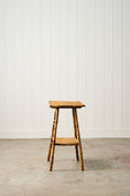 Load image into Gallery viewer, Antique Tortoise Bamboo Two-Tier Occasional Side Table with Original Seagrass