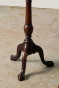 Load image into Gallery viewer, Petite Antique English Mahogany Wine Table with Claw Feet