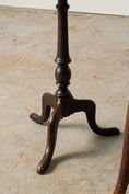 Load image into Gallery viewer, Antique English Mahogany With Oak Base Wine Table on Tripod Base