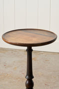 Load image into Gallery viewer, Antique English Mahogany With Oak Base Wine Table on Tripod Base