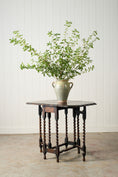 Load image into Gallery viewer, Antique English Barley Twist Drop Leaf Table with Unique Scalloped Top