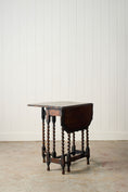 Load image into Gallery viewer, Antique English Barley Twist Drop Leaf Table with Unique Scalloped Top