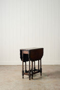 Load image into Gallery viewer, Antique English Barley Twist Drop Leaf Table with Unique Scalloped Top