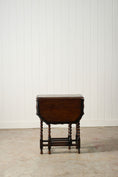 Load image into Gallery viewer, Antique English Barley Twist Drop Leaf Table with Unique Scalloped Top
